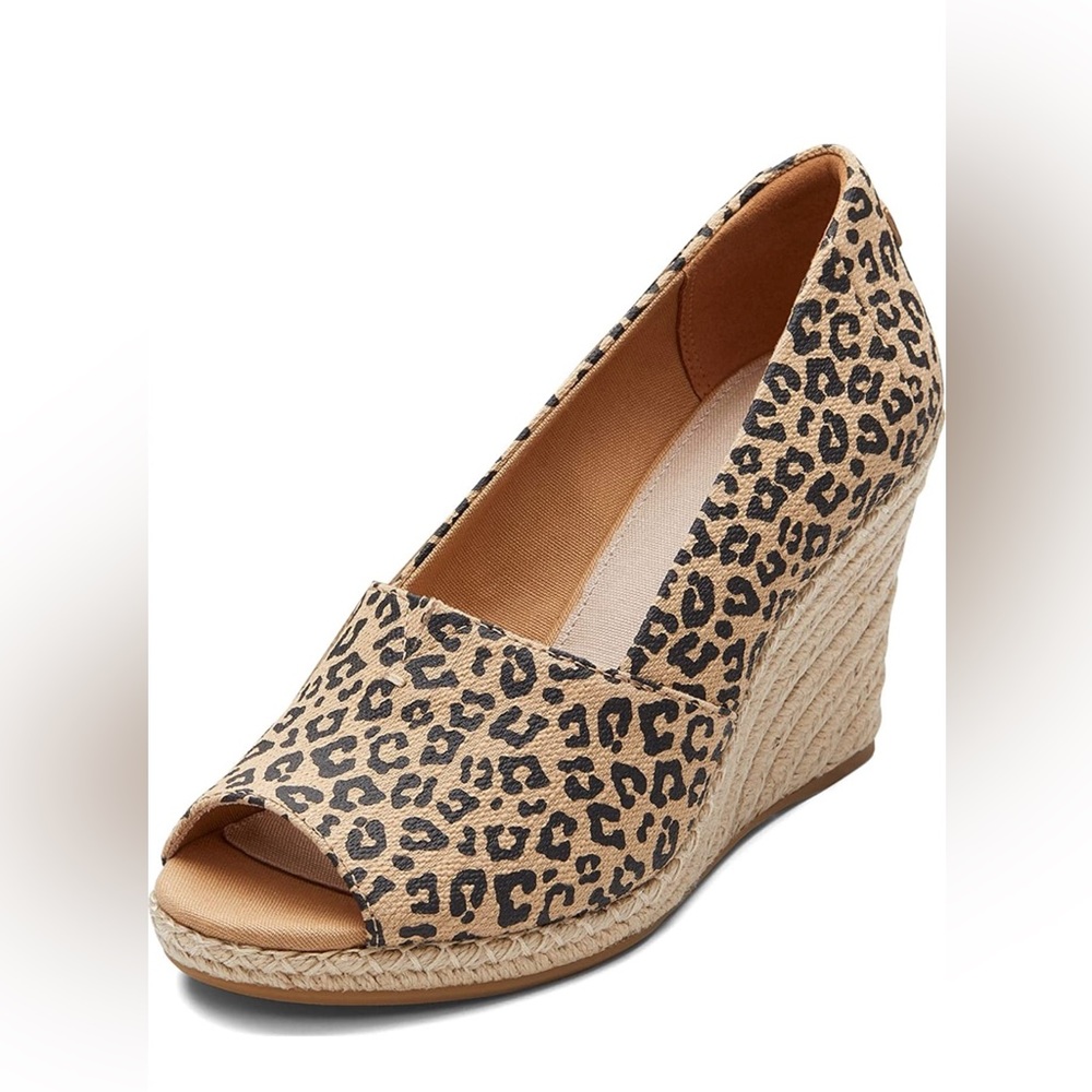 TOMS Michelle Natural Textured Small Leopard